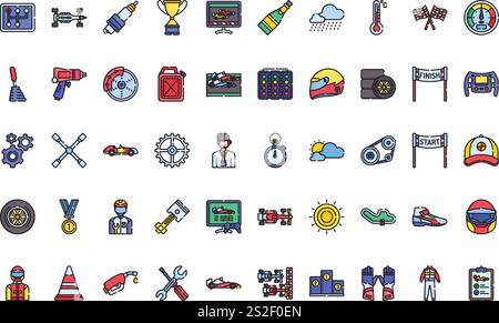 Hochwertige Sammlung von Vektorsymbolen mit editierbarer Kontur. Ideal für professionelle und kreative Projekte. Stock Vektor