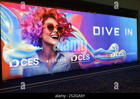 Las Vegas, NV, USA. Januar 2025. Blick auf die CES 2025 in Las Vegas, Nevada am 7. Januar 2025. Quelle: Dee Cee Carter/Media Punch/Alamy Live News Stockfoto