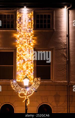 Weihnachten und Winter im historischen Stratford-upon-Avon in Warwickshire Stockfoto