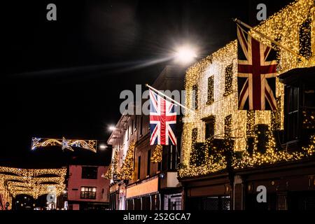 Weihnachten und Winter im historischen Stratford-upon-Avon in Warwickshire Stockfoto
