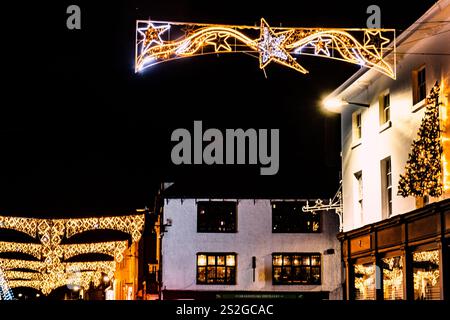 Weihnachten und Winter im historischen Stratford-upon-Avon in Warwickshire Stockfoto