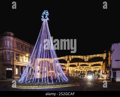 Weihnachten und Winter im historischen Stratford-upon-Avon in Warwickshire Stockfoto