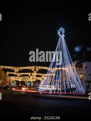 Weihnachten und Winter im historischen Stratford-upon-Avon in Warwickshire Stockfoto
