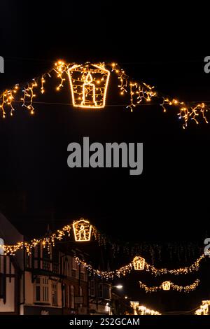 Weihnachten und Winter im historischen Stratford-upon-Avon in Warwickshire Stockfoto