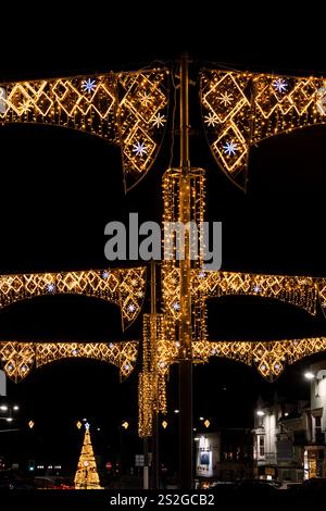 Weihnachten und Winter im historischen Stratford-upon-Avon in Warwickshire Stockfoto