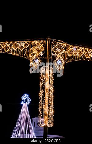 Weihnachten und Winter im historischen Stratford-upon-Avon in Warwickshire Stockfoto