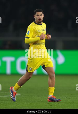 Turin, Italien. Januar 2025. Simon Sohm von Parma Calcio während des Spiels der Serie A im Stadio Grande Torino, Turin. Der Bildnachweis sollte lauten: Jonathan Moscrop/Sportimage Credit: Sportimage Ltd/Alamy Live News Stockfoto