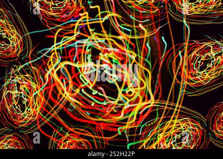 Abstrakte Farbmuster der Bewegung Neonlichter Stockfoto