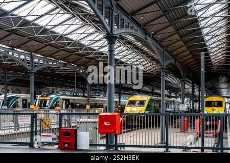 Houston Railway Station in Dublin, Irland, verbindet Dublin mit dem Westen, Südwesten und Süden Irlands. Stockfoto