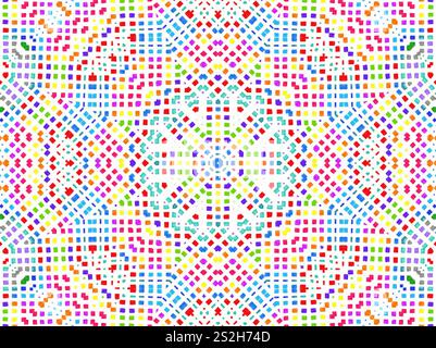 Abstrakter Hintergrund mit farbenfrohem konzentrischem Muster Stockfoto