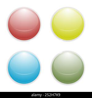 Satz farbiger Kugeln auf weißem Hintergrund Stock Vektor