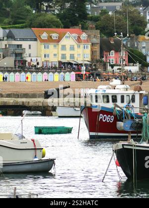 Lyme Regis Harbour & Marina, Jurassic Coast, Dorset, England, Großbritannien im September Stockfoto