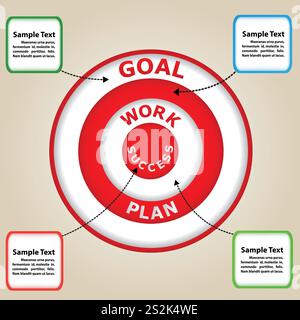 Circle Business Concept für Erfolg. Präsentationen, Broschüre, Vorlage, Webdesign-Element Stock Vektor