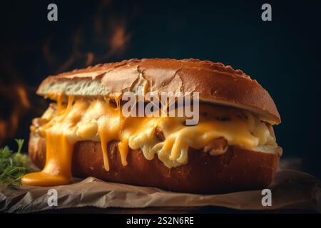 Sandwichkäse. Brotessen. Ai Generieren Stockfoto