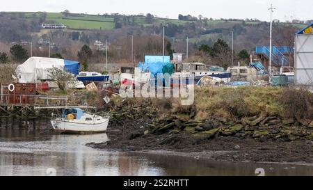 Boatyard Belfast, Basisgebäude East Belfast Yachtclub Sydenham Embayment Belfast Lough Stockfoto