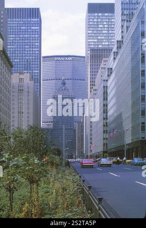 New York 1966, Park Avenue und Pan am Building Stockfoto