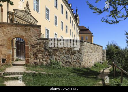 Schloss oberhalb von Ellwangen (Jagst), Ostalbkreis, Baden-Württemberg, Deutschland, Europa Stockfoto