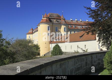 Schloss oberhalb von Ellwangen (Jagst), Ostalbkreis, Baden-Württemberg, Deutschland, Europa Stockfoto