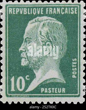 Frankreich 1923 YT 170 Mi 153 Stempel (Typ „Pasteur“. Louis Pasteur (1822-1895), französischer Chemiker und Mikrobiologe. Stockfoto