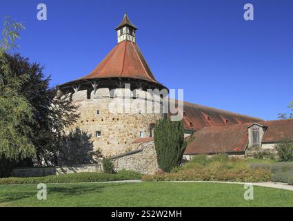 Schloss oberhalb von Ellwangen (Jagst), Ostalbkreis, Baden-Württemberg, Deutschland, Europa Stockfoto