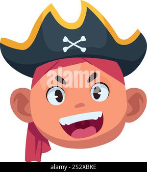 Piratenwesen Emoji Stock Vektor