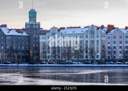 Jugendstilgebäude in Siltasaari Helsinki Stockfoto