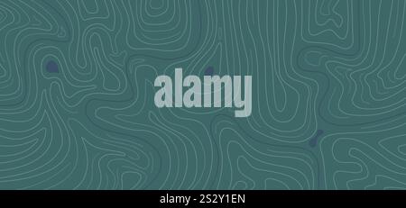 Grüne topografische Konturkarte Strichgrafik Hintergrund Illustration Stock Vektor
