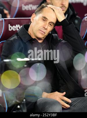 Aktenfoto vom 12/24 von Julen Lopetegui. West Ham hat ihre geplante Pressekonferenz mit Julen Lopetegui abgesagt, da sie der Entlassung des Spaniers und der Ernennung von Graham Potter zum neuen Manager immer näher kommen. Ausgabedatum: Mittwoch, 8. Januar 2025. Stockfoto