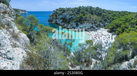 Macallereta Strand auf Menorca Insel Stockfoto