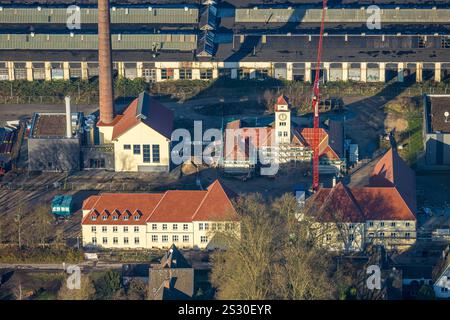 Luftbild, Baustelle für geplante Duisburger Wohnquartier am ehemaligen Rangierbahnhof Wedau, an der Sechs-Seen-Platte, Wedau, Duisburg, Ruhrgebiet, Nordrhein-Westfalen, Deutschland ACHTUNGxMINDESTHONORARx60xEURO *** Luftaufnahme, Baustelle für geplante Duisburger Wohnquartier am ehemaligen Rangierbahnhof Wedau, an der Sechs Seen Platte, Wedau, Duisburg, Ruhrgebiet, Nordrhein-Westfalen, Deutschland ACHTUNGxMINDESTHONORARx60xEURO Stockfoto