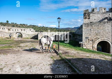 Historische Festung auf der Burg Berat, Albanien, 11. Dezember 2024 Stockfoto