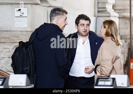 Roma, Italien. Januar 2025. Secondo incontro di Gino Cecchettin al ministero della Cultura e del Merito Roma&#x2014; Italia &#x2014; - Mercoled&#xec; 08 Gennaio 2025 - Cronaca - (Foto di Cecilia Fabiano/LaPresse) zweites Treffen von Gino Cecchettin bei der Bildungsabteilung Rom - Italien Mittwoch, 08. Januar 2025 - News - (Foto: Cecilia Fabiano/Laabiano Live Presse) Stockfoto