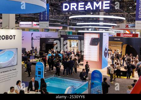 Las Vegas, USA. Januar 2025. Die CES 2025 Show Floor im Venetian Resort in Las Vegas am 7. Januar 2025. (Foto: Travis P Ball/SIPA USA) Credit: SIPA USA/Alamy Live News Stockfoto