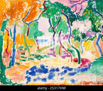 Henri Matisse, Landscape bei Collioure, (Studie für die Lebensfreude), Gemälde in Öl auf Leinwand, 1905 Stockfoto