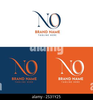 Letter NO Logo Design Stock Vektor