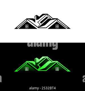 Modernes Dach- oder Hauslogo Stock Vektor