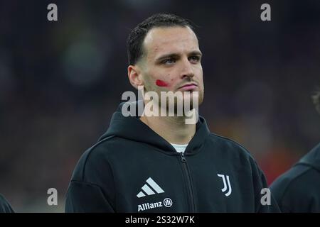 Mailand, Italien. November 2024. Juventus' Federico Gatti während des Fußballspiels der Serie A zwischen Mailand und Juventus im San Siro Stadion in Mailand, Norditalien - Samstag, 23. November 2024. Sport - Fußball . (Foto: Spada/Lapresse) Credit: LaPresse/Alamy Live News Stockfoto