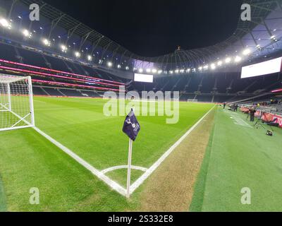 London, Großbritannien. Januar 2025. Vorspiel beim Tottenham Hotspur gegen Liverpool, Halbfinale 1. Legspiel des Carabao Cup, am 8. Januar 2025 im Tottenham Hotspur Stadium, London, Großbritannien. Quelle: Paul Marriott/Alamy Live News Stockfoto
