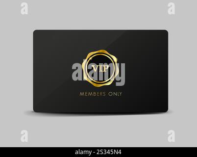 Premium Modern Business Card nur für vip-Mitglieder. Luxuriöses Design. Stock Vektor