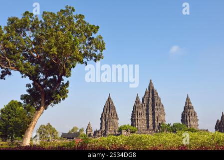 Prambanan Temple Compounds, Region Yogyakarta, Java Island, Indonesien, Südostasien Stockfoto