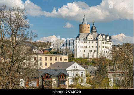 Blick auf Schloss Wildeck in Zschopau, Sachsen, Deutschland Stockfoto