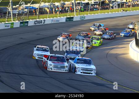 Newton, Iowa, USA – 18. Juni 2016: NASCAR Camping Wolrd Truck-Rennserie. Speedriatrie 200 Stockfoto