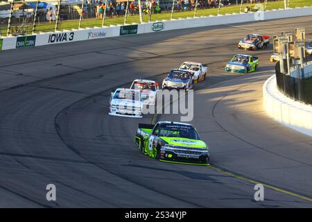 Newton, Iowa, USA – 18. Juni 2016: NASCAR Camping Wolrd Truck-Rennserie. Speedriatrie 200 Stockfoto