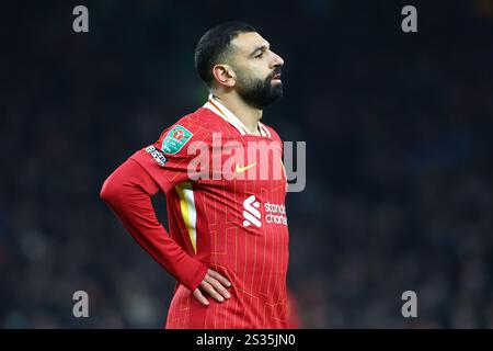 London, Großbritannien. Januar 2025. London, England, 8. Januar 2025: Mohamed Salah (11 Liverpool) während des EFL Cup Spiels zwischen Tottenham Hotspur und Liverpool im Tottenham Hotspur Stadium in London, England (Alexander Canillas/SPP) Credit: SPP Sport Press Photo. /Alamy Live News Stockfoto