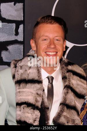 NEW YORK, NY – 25. AUGUST: Macklemore nimmt am 25. August 2013 an den MTV Video Music Awards im Barclays Center 2013 in Brooklyn Teil Stockfoto