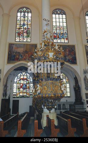 Kanzel des Jakobsdoms in Straubing Stockfoto