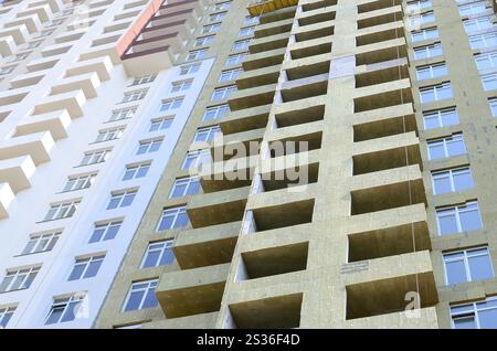 Neue City Residential multi store Appartement hohe Gebäude Haus Fassade im Bau Stockfoto