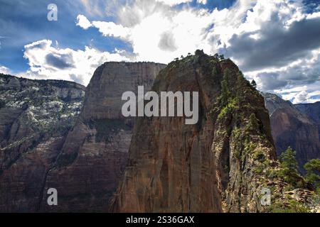 Wanderweg nach Angels Landing, Zion National Park, Utah Stockfoto