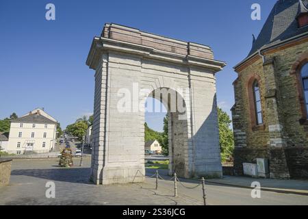 Landtor an der Vorstadt, Weilburg, Landkreis Limburg-Weilburg, Hessen, Deutschland, Europa Stockfoto