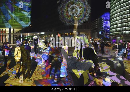 Lichterfest in Berlin am Potsdamer Platz Stockfoto